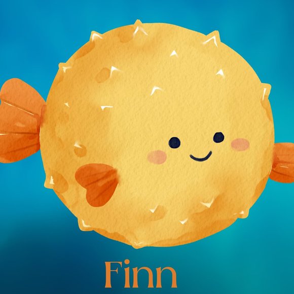 Custom Sea Animal Name Art For Baby and Children's Room 8x10 Canvas or Print - Picture 2 of 12